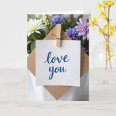 Liefdevolle bloemengroetkaart kaart (Gele Bloem)