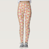 Liefdevolle Blond Geel Valentijnse liefde Patroon Leggings (Voorkant)