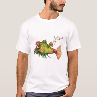 Liefdevolle Blow Fish van dotsofpaint T-shirt