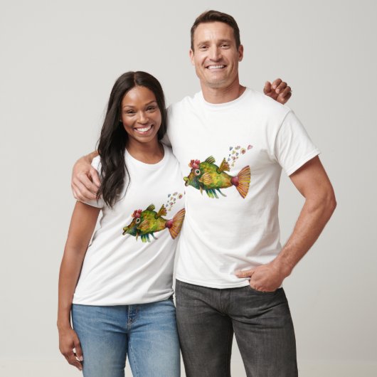 Liefdevolle Blow Fish van dotsofpaint T-shirt (Unisex)
