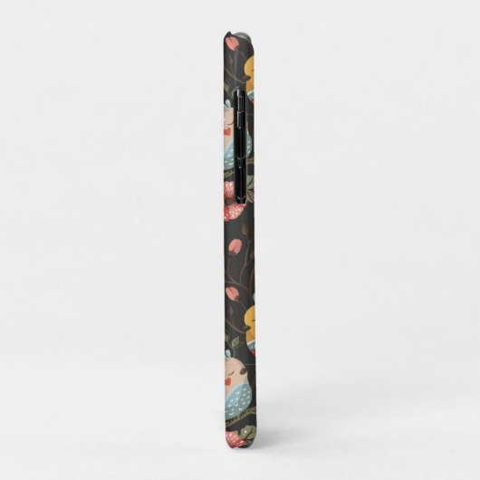 Liefdevolle Boho vogels bloemenpatroon Case-Mate iPhone Case (Achterkant/links)