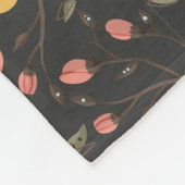Liefdevolle Boho vogels bloemenpatroon Fleece Deken (Hoek)