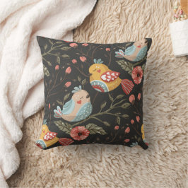 Liefdevolle Boho Vogels Bloemmotief Kussen