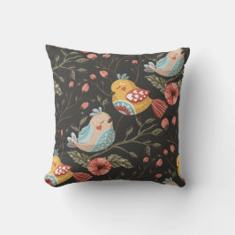 Liefdevolle Boho Vogels Bloemmotief Kussen