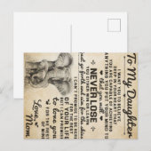 Liefdevolle brief aan dochter | Prachtig geschenk Aankondigingskaart (Voorkant / Achterkant)