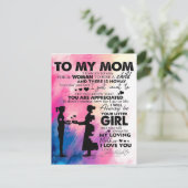 Liefdevolle Brief Aan Mama | Prachtig Cadeau Voor  Kaart (Staand voorkant)