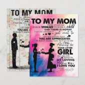 Liefdevolle Brief Aan Mama | Prachtig Cadeau Voor  Kaart (Voorkant / Achterkant)