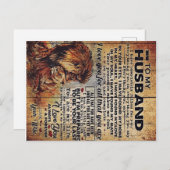 Liefdevolle Brief Aan Mijn Man | Prachtig Geschenk Aankondigingskaart (Voorkant / Achterkant)