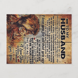 Liefdevolle Brief Aan Mijn Man   Prachtig Geschenk Aankondigingskaart