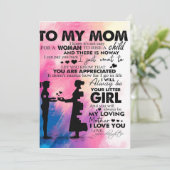 Liefdevolle Brief Aan Moeder | Prachtig Geschenk V Feestdagenkaart (Staand voorkant)