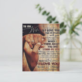 Liefdevolle brief aan vrouw, prachtig geschenk, kaart (Staand voorkant)