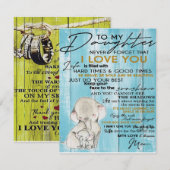 Liefdevolle Brief Voor Mijn Dochter, Prachtig Gesc Kaart (Voorkant / Achterkant)