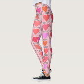 Liefdevolle Bubblegum Roze Valentijnse  Love Patte Leggings (Links)