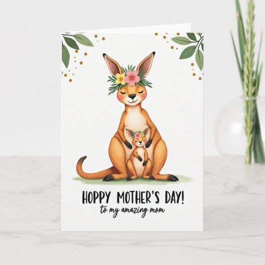 Liefdevolle buideldieren Moederkaart Kaart (Voorkant)
