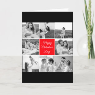 Liefdevolle Collage Koppel Foto Gelukkige Valentij Kaart