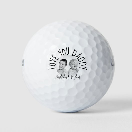 Liefdevolle Daddy Foto Golfballen (Voorkant)