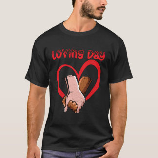 Liefdevolle dag 12 juni interraciaal huwelijk bira t-shirt