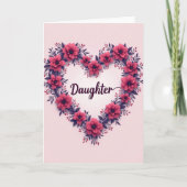 Liefdevolle Dochter Dag Kaart (Voorkant)