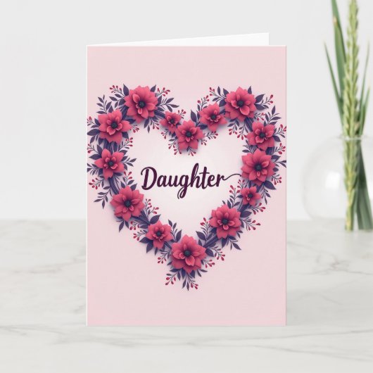 Liefdevolle Dochter Dag Kaart (Voorkant)