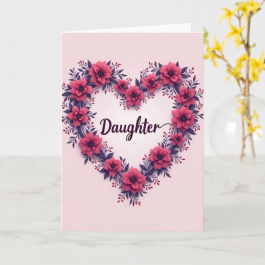 Liefdevolle Dochter Dag Kaart (Gele Bloem)