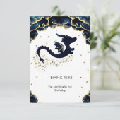 Liefdevolle Draak Verjaardag Bedankkaart (Staand voorkant)