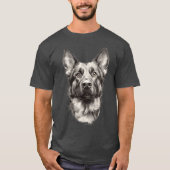 Liefdevolle Duitse Herdershond Schets Moppige Hond T-shirt (Voorkant)