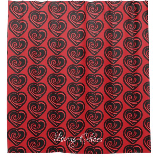 Liefdevolle echo's douchegordijn (Voorkant)