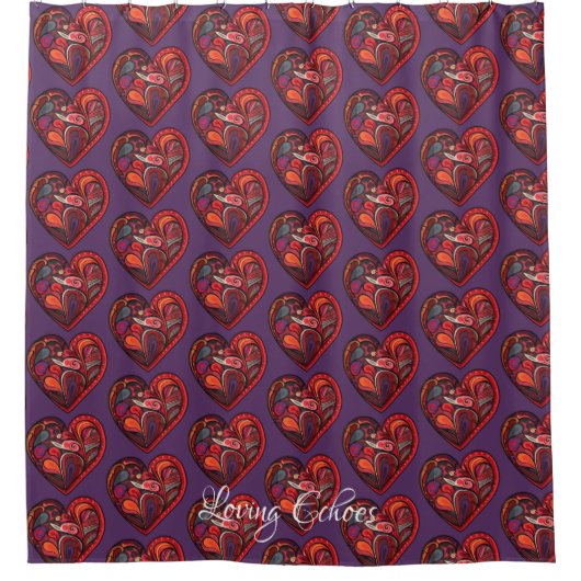 Liefdevolle echo's douchegordijn (Voorkant)