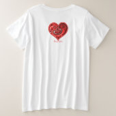 Liefdevolle echo's grote maat t-shirt (Design achterkant)