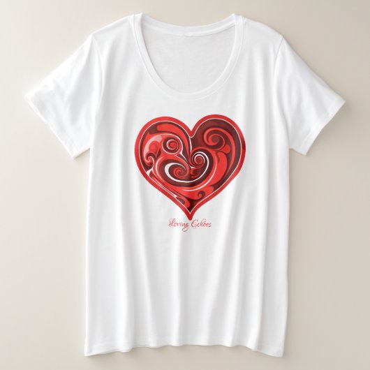Liefdevolle echo's grote maat t-shirt (Design voorkant)