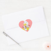 Liefdevolle eendje hart Stickers (Envelop)