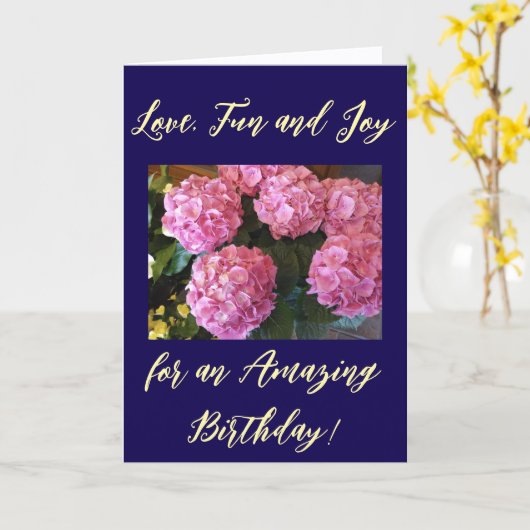 Liefdevolle en bloeiende, verjaardagswensen Kaart (Gele Bloem)