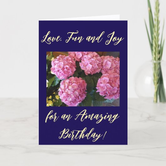 Liefdevolle en bloeiende, verjaardagswensen Kaart (Voorkant)