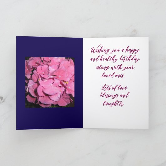 Liefdevolle en bloeiende, verjaardagswensen Kaart (Binnen)