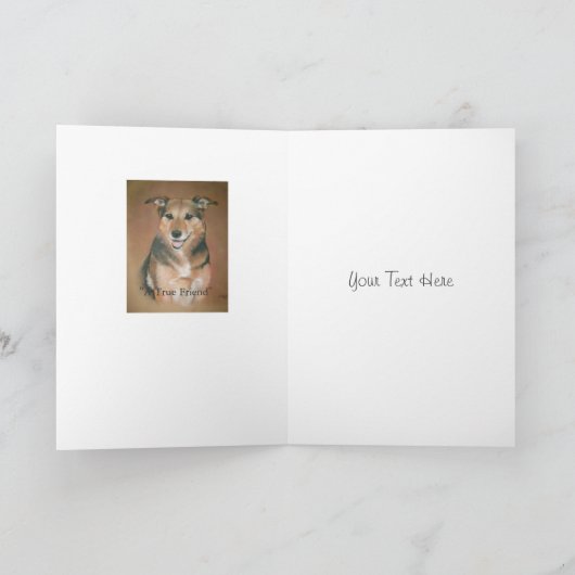 Liefdevolle en originele hond sympathie gedicht kaart (Binnen)