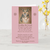 Liefdevolle en originele hond sympathie gedicht kaart (Gele Bloem)