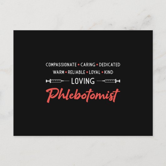 Liefdevolle flebotomist flebotomie arts verpleegku briefkaart (Voorkant)