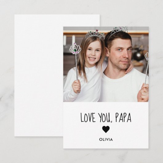 Liefdevolle foto kaart voor papa (Voorkant / Achterkant)