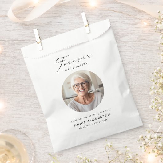Liefdevolle Geheugen Foto Begrafenis Herdenkingsza Bedankzakje (Geknipt)