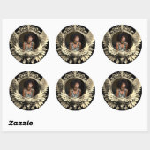 Liefdevolle Geheugen Foto Memorial Diamond Look Ronde Sticker (Vel)