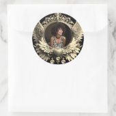 Liefdevolle Geheugen Foto Memorial Diamond Look Ronde Sticker (Tas)