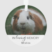 Liefdevolle Geheugenfoto Pet Memorial Kerstboom Ornament (achterkant)