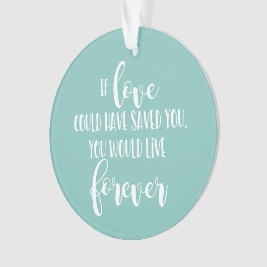 Liefdevolle Geheugenfoto Pet Memorial Kerstboom Ornament (voorkant)