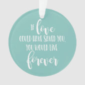 Liefdevolle Geheugenfoto Pet Memorial Kerstboom Ornament (voorkant)