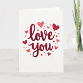 Liefdevolle gestreepte harten kaart (Voorkant)