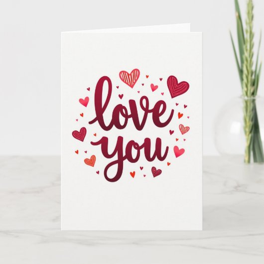 Liefdevolle gestreepte harten kaart (Voorkant)