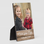 Liefdevolle Gigi Rustieke Houten Kleinkinderen Fot Fotoplaat (Zijkant)
