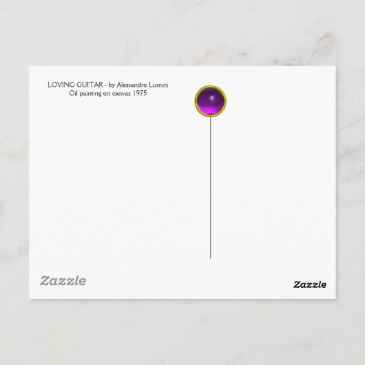 LIEFDEVOLLE GITAAR BRIEFKAART (Achterkant)