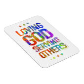 Liefdevolle God die anderen dient (fotomagneet) Magneet (Rechterzijde)