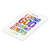 Liefdevolle God die anderen dient (fotomagneet) Magneet (Linkerzijde)